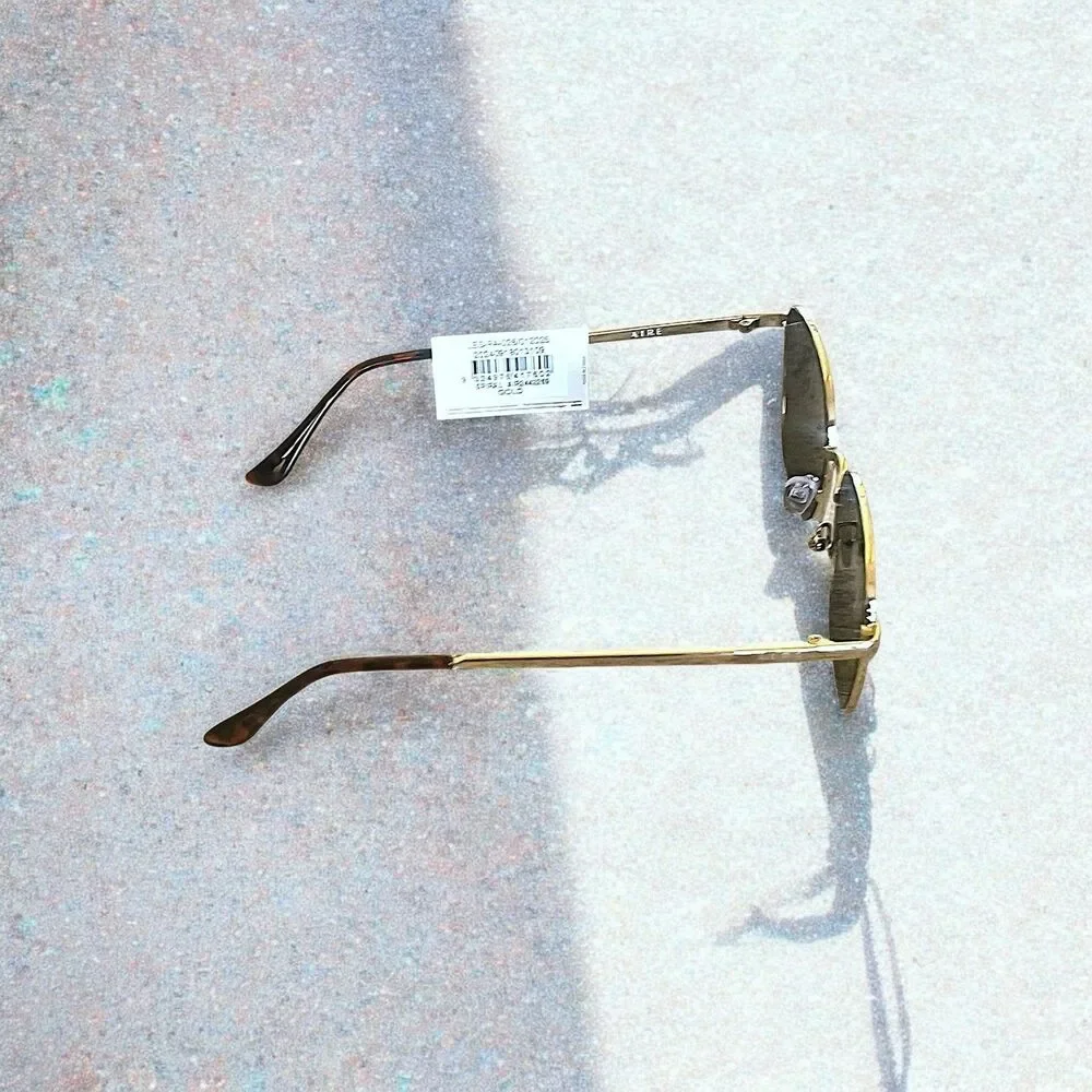 AIRE Women's Spiral Sunglasses in Gold Brand New With Tags
